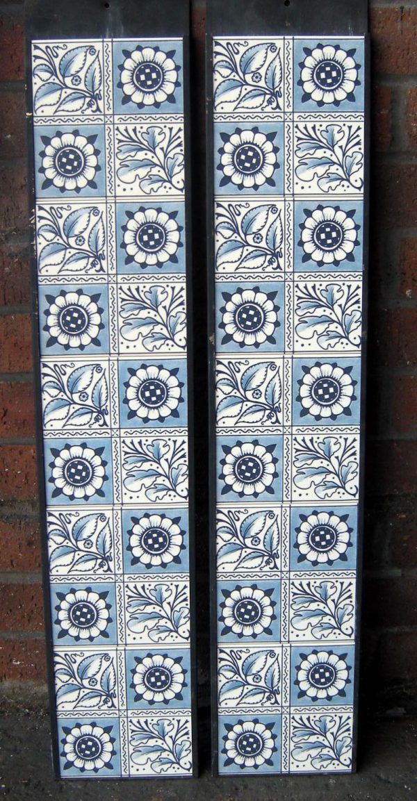 William Morris Longden Oak Leaf Design Fireplace 10 Tile Set (6 inch)