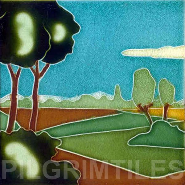 Art Deco Style Tile Scene left