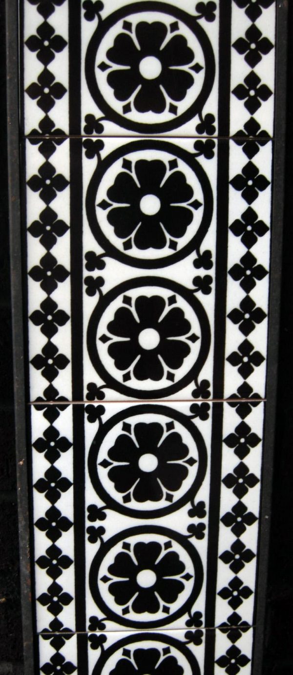 Gothic Pugin Fireplace 10 Tile Set ref 1 Black - Image 2