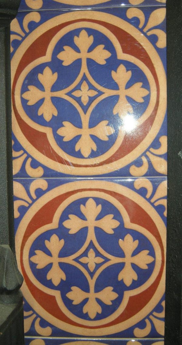 Gothic Pugin Fireplace 10 Tile Set ref 9 - Image 3