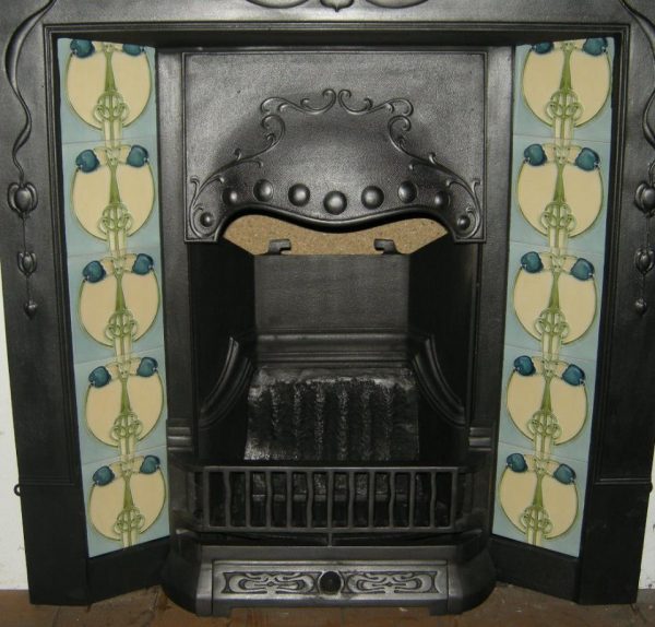 Art Nouveau / Arts and Crafts Fireplace 10 Tile ref 34