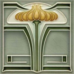 Art Nouveau ceramic or porcelain tiles ref 11