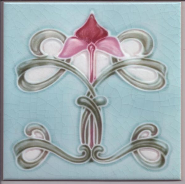 Art Nouveau ceramic or porcelain tiles ref 32