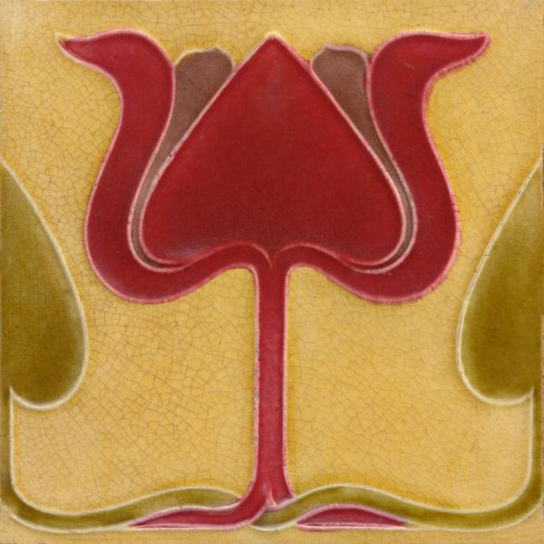 Art Nouveau stylised Tulip ceramic or porcelain tiles ref 41