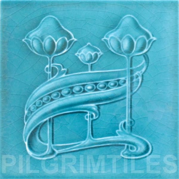 Art Nouveau ceramic or porcelain tiles ref 58