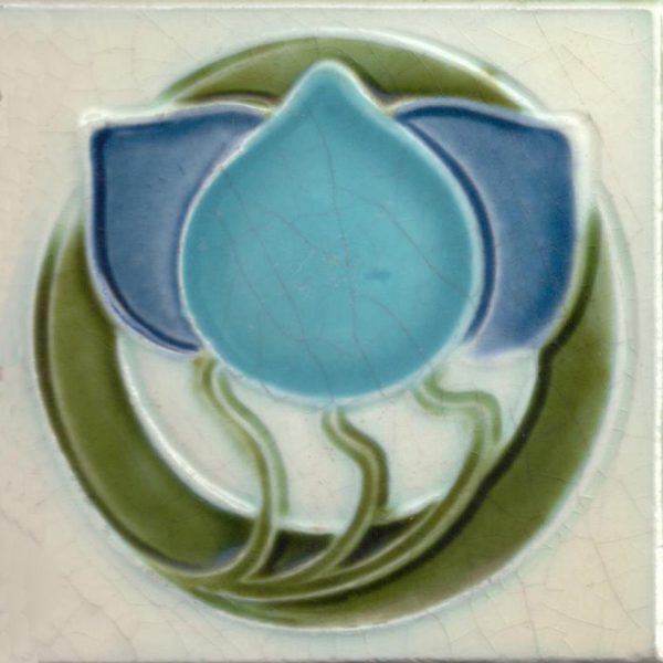 Art Nouveau ceramic or porcelain tiles ref 62a
