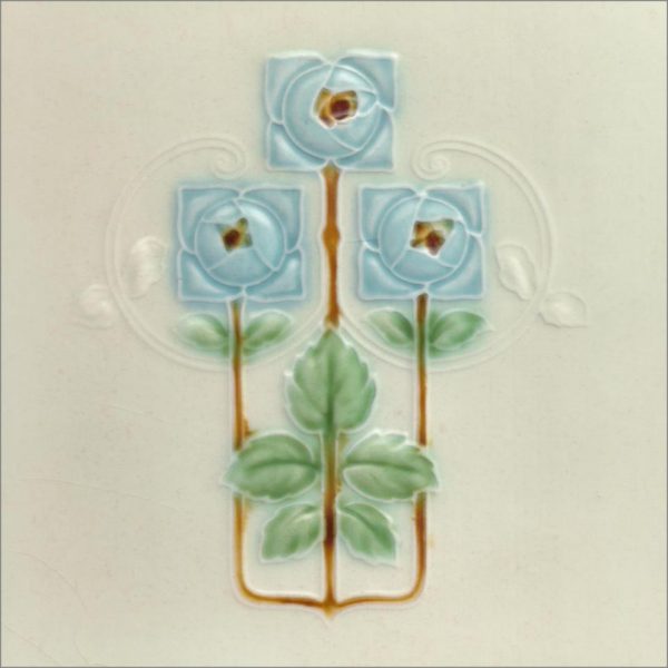 Art Nouveau ceramic or porcelain tiles ref 69