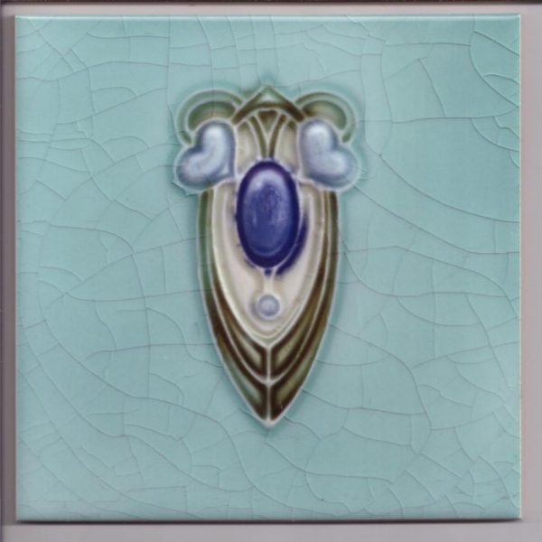 Art Nouveau ceramic or porcelain tiles ref 7