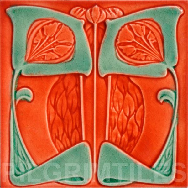 Art Nouveau ceramic or porcelain tiles ref 71