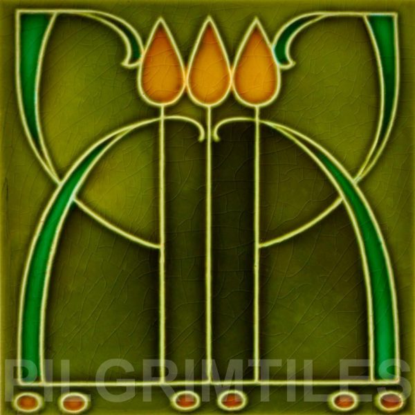 Art Nouveau ceramic or porcelain tiles ref 72