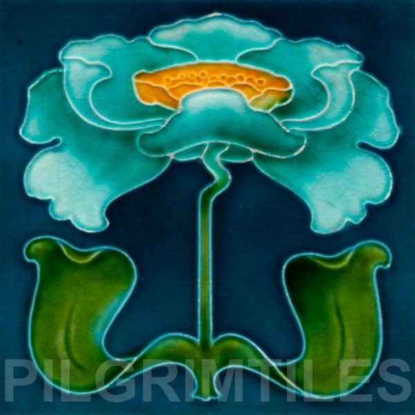 Art Nouveau ceramic or porcelain tiles  ref 85