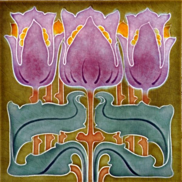 Art Nouveau ceramic or porcelain tiles ref 94