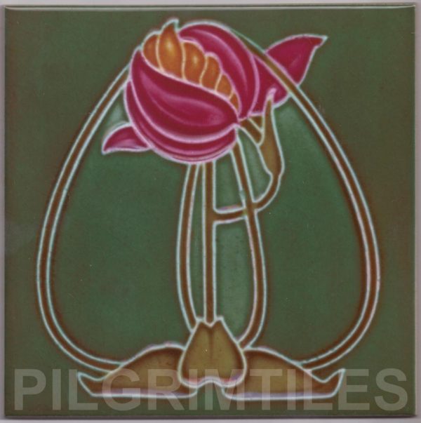 Art Nouveau ceramic or porcelain tiles ref 98