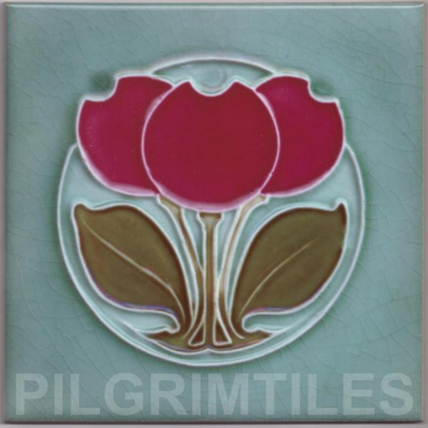 Art Nouveau ceramic or porcelain tiles  ref 99