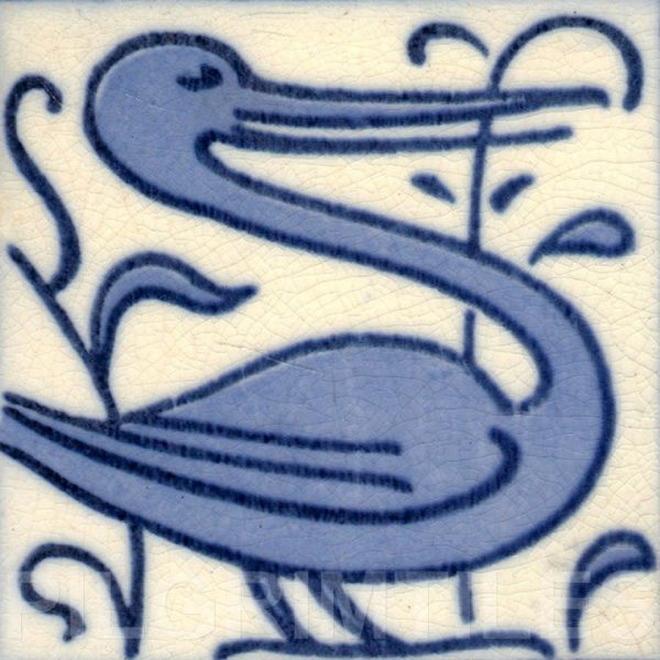 Arts and Crafts Stork ceramic or porcelain tiles ref 2