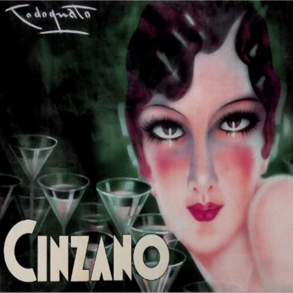 Art Deco Style  Tile Cinzano