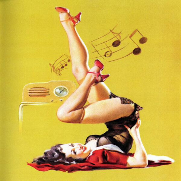 Pin Up Style decorative Tile 50s yellow