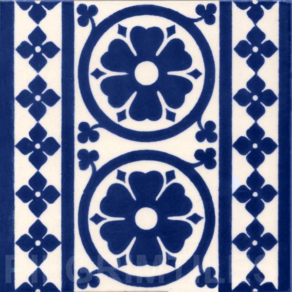 Gothic Style tile ref 1 blue