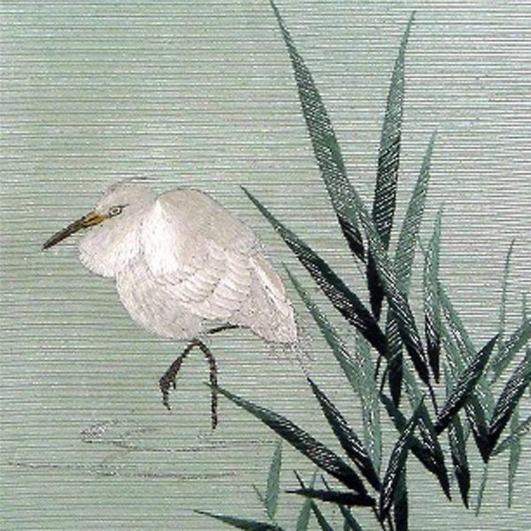 Japanese style decorative bird tile