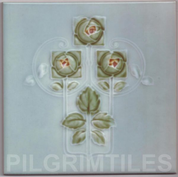 Mackintosh Rose Art Nouveau / Arts & Crafts ceramic or porcelain tiles ref mac 11