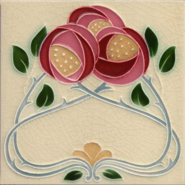Mackintosh Rose Art Nouveau / Arts & Crafts ceramic or porcelain tiles mac 8
