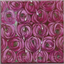 Mackintosh Rose Tear Art Nouveau / Arts and Crafts ceramic or porcelain tiles