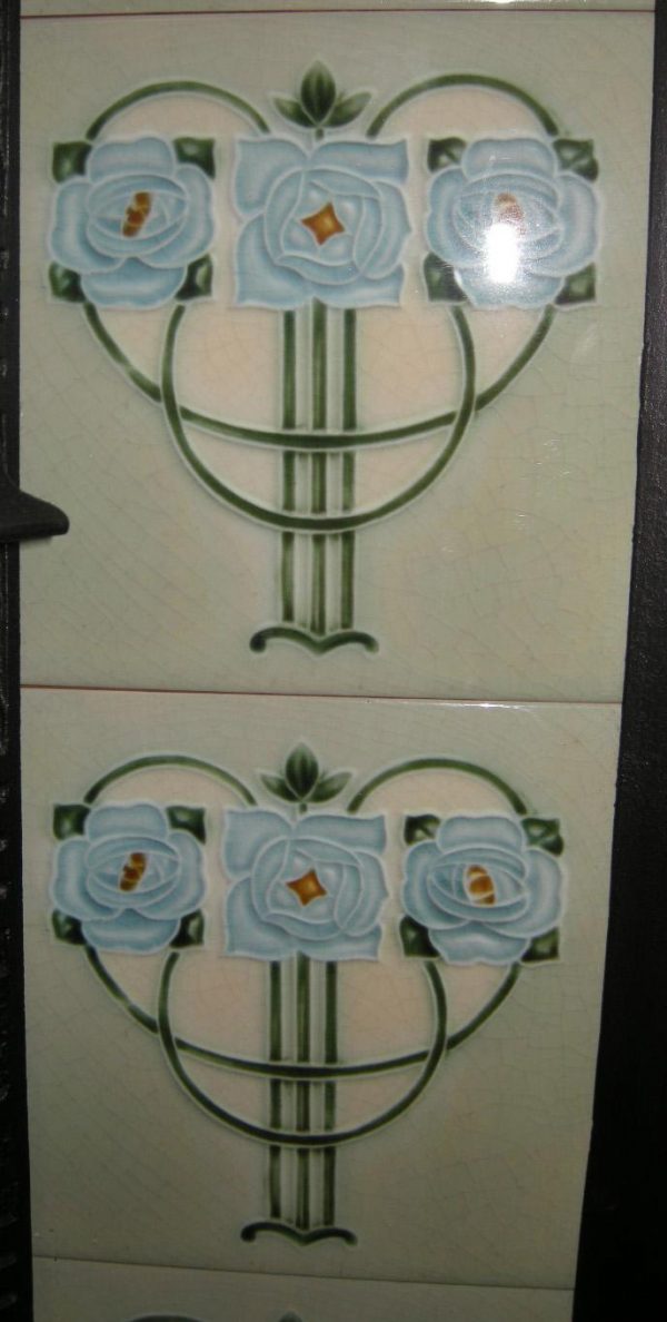 Mackintosh Rose Fireplace 10 Tile Set ref mac 2 - Image 3