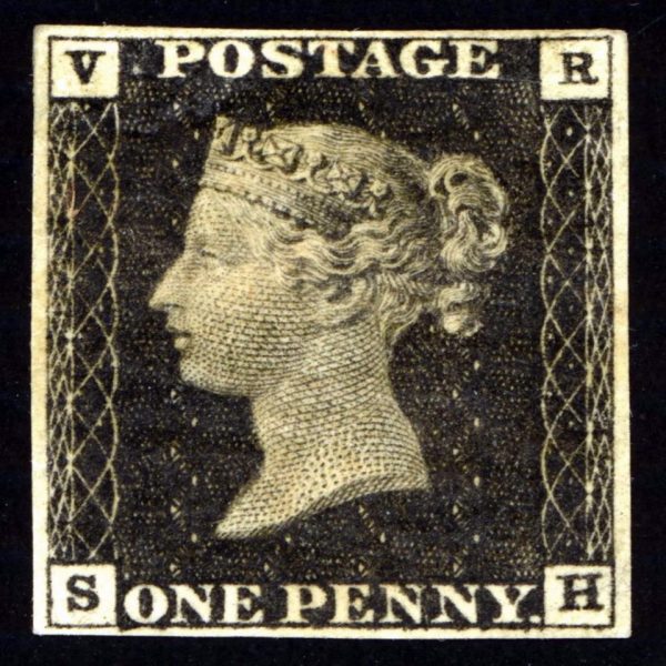 Penny Black postage stamp tile