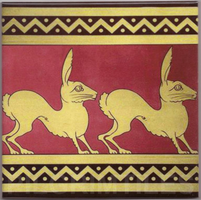 Voysey  Rabbits ceramic or porcelain tiles