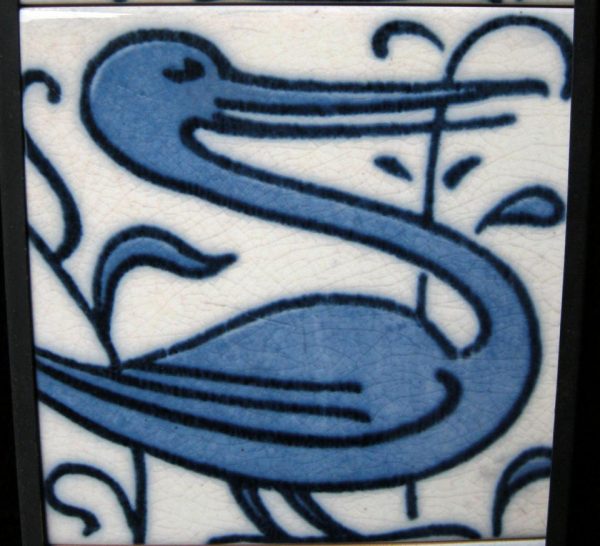 Arts and Crafts Stork Fireplace 10 Tile Set - Image 2