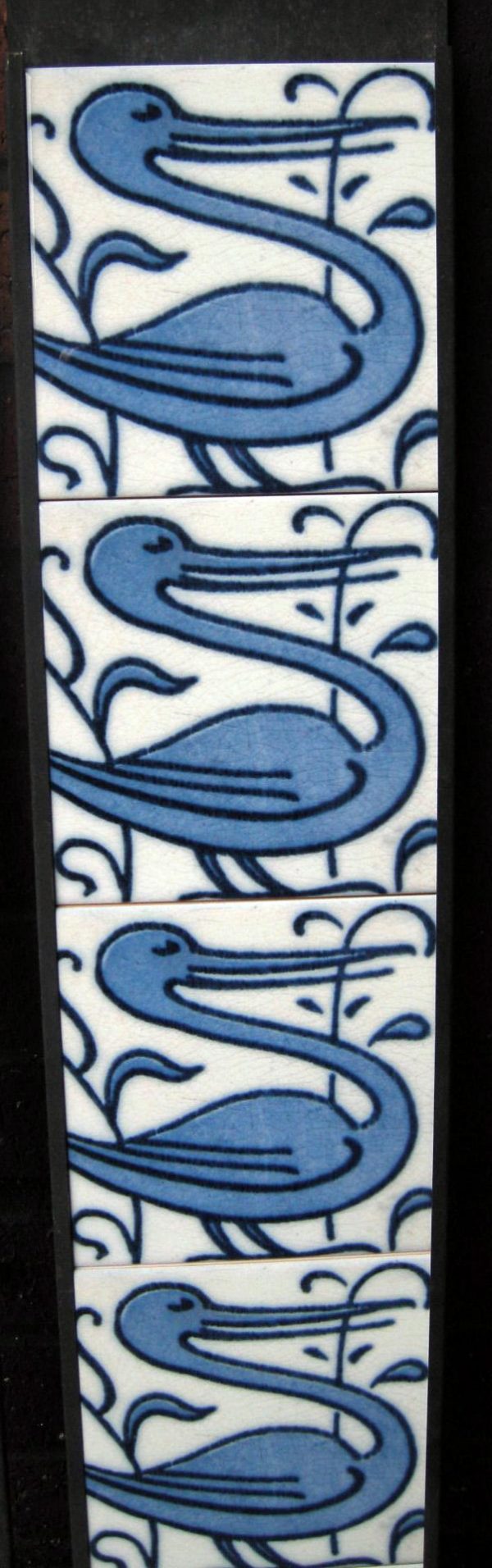 Arts and Crafts Stork Fireplace 10 Tile Set - Image 5