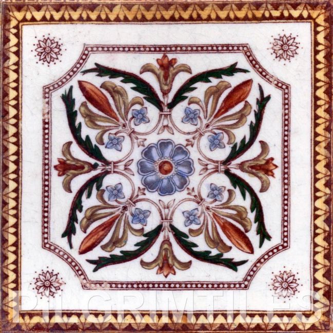 Victorian Floral Style Tile ref 2