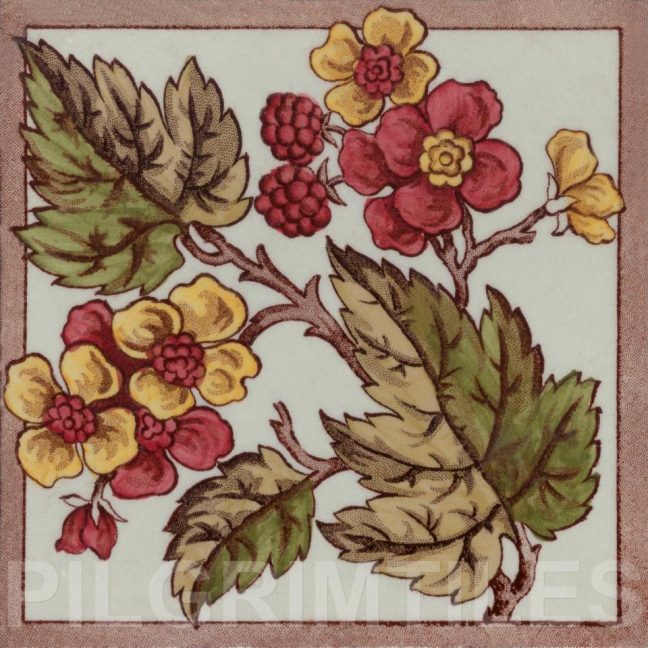 Victorian Floral Style Tile ref 3