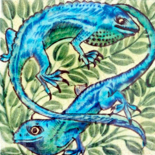 William De Morgan Chameleon tiles