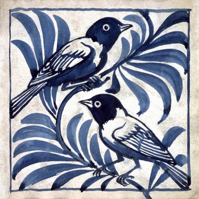New William De Morgan Weaver Birds Blue