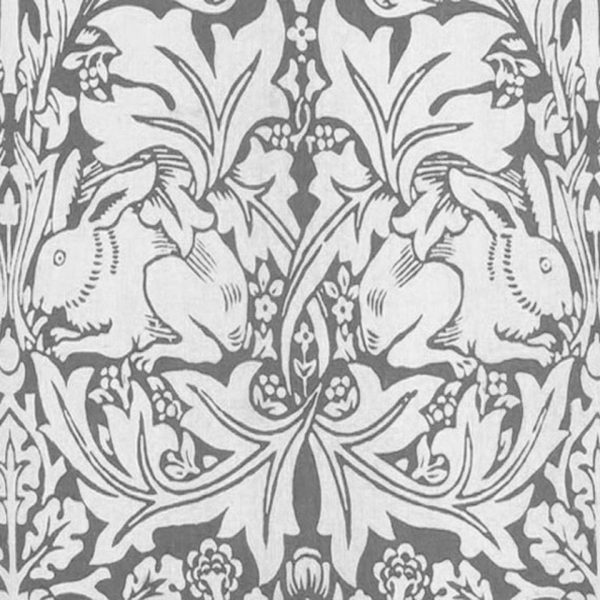 William Morris Brer Rabbit ceramic or porcelain tiles grey/white
