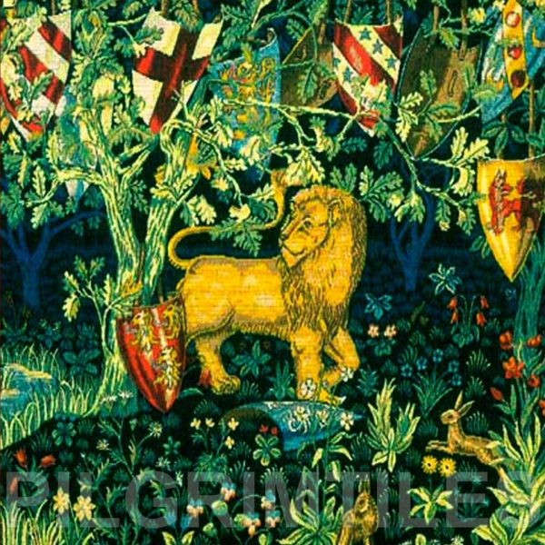 William Morris Lion ceramic or porcelain tiles