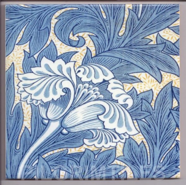 William Morris Tulip  ceramic or porcelain tiles  blue