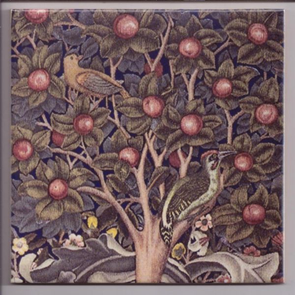 William Morris Woodpecker ceramic or porcelain tiles