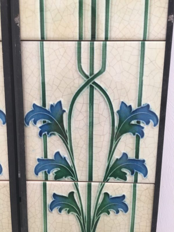Art Nouveau Fireplace 10 Tile Set ref an 140 - Image 9