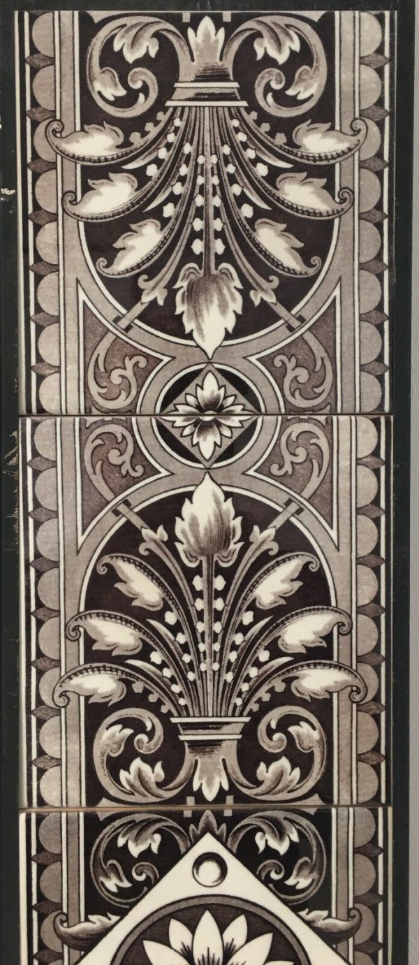 Aesthetic Movement Fireplace 10 Tile Set ref 11 - Image 2