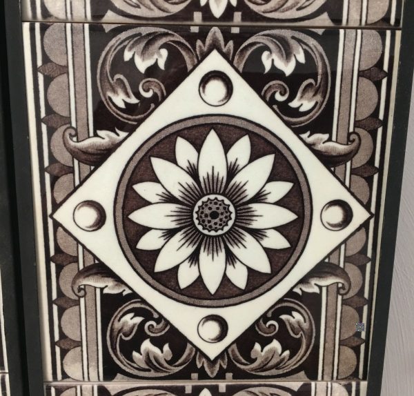 Aesthetic Movement Fireplace 10 Tile Set ref 11 - Image 5