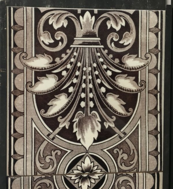 Aesthetic Movement Fireplace 10 Tile Set ref 11 - Image 6