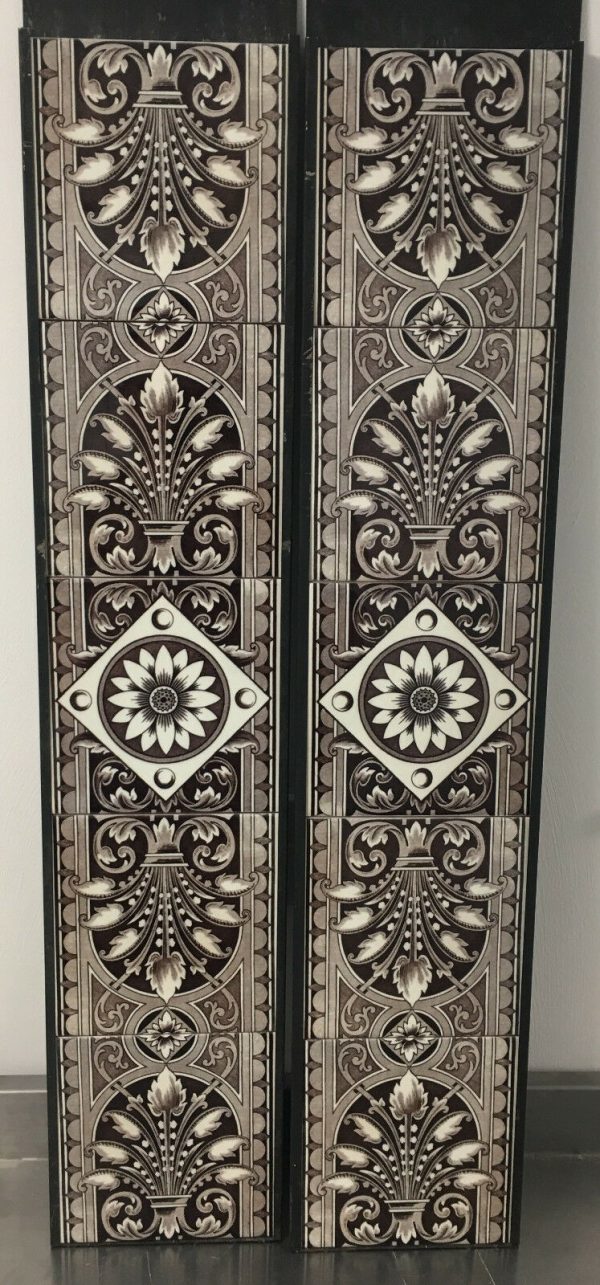 Aesthetic Movement Fireplace 10 Tile Set ref 11