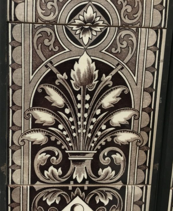 Aesthetic Movement Fireplace 10 Tile Set ref 11 - Image 7