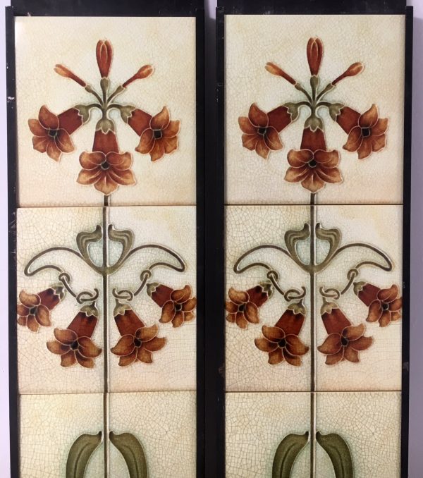 Art Nouveau Daffodil Fireplace 10 Tile Set ref 141 - Image 2