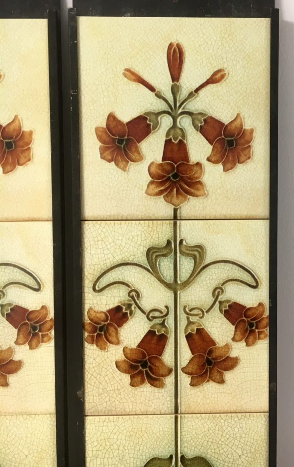 Art Nouveau Daffodil Fireplace 10 Tile Set ref 141 - Image 3