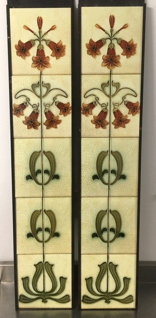 Art Nouveau Daffodil Fireplace 10 Tile Set ref 141