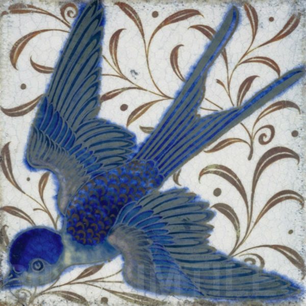 William de Morgan Swallow Fireplace 10 Tile Set (6 inch) - Image 3