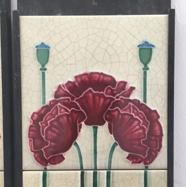 Art Nouveau Fireplace 10 Tile Set ref an 140 - Image 5